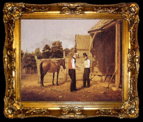 framed  William Sidney Mount The Horse Dealers, ta009-2